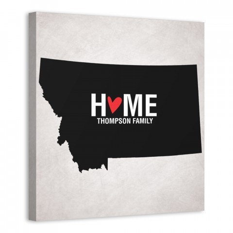 State Pride Montana 16x16 Personalized Canvas Wall Art