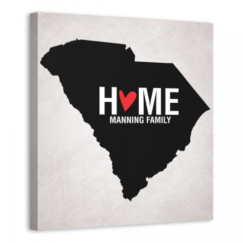 State Pride South Carolina 16x16 Personalized Canvas Wall Art