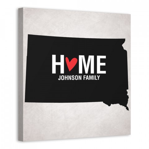 State Pride South Dakota 16x16 Personalized Canvas Wall Art