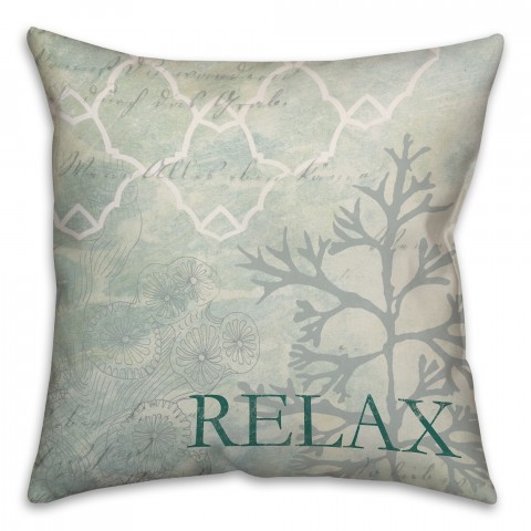 Relax Time Spun Polyester Throw Pillow