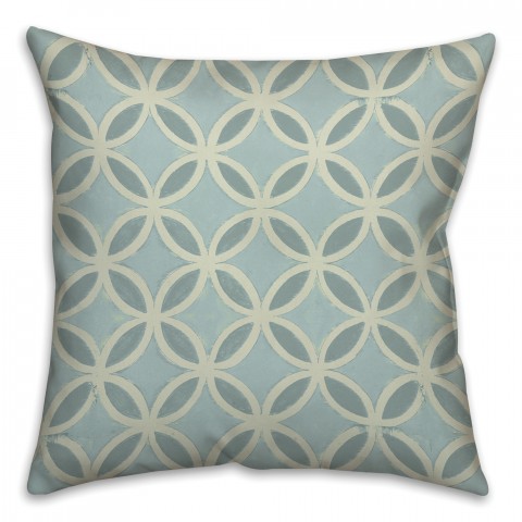 Painted Circle Abstract Spun Polyester Throw Pillow