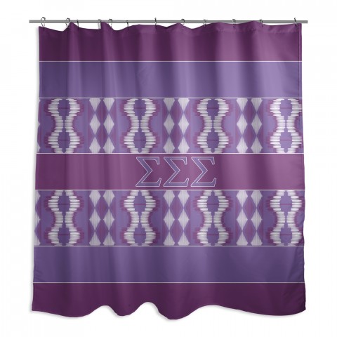 Sigma Sigma Sigma 71x74 Shower Curtain