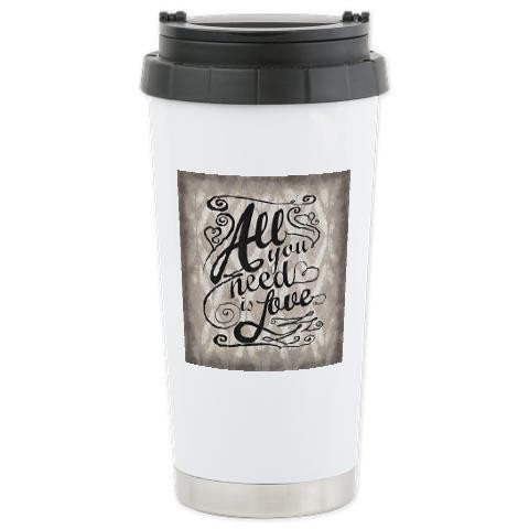 All You Need Is Love Stainless Steel Travel Mug