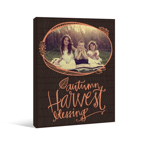 Autumn Harvest Blessing 8x10 Personalized Canvas Wall Art