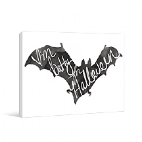Batty For Halloween 14x11 Canvas Wall Art