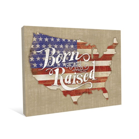 America Born And Raised Canvas Wall Art