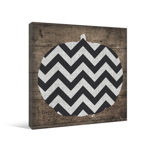 Chevron Pumpkin Canvas Wall Art