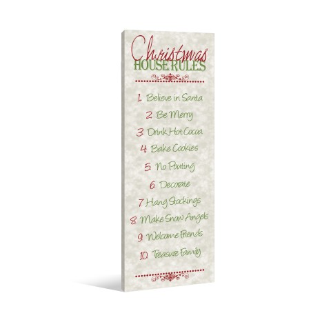 Christmas Rules 12x36 Canvas Wall Art