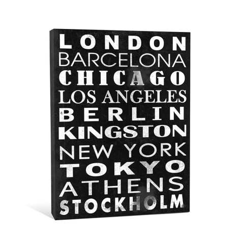 Major Cities Canvas Wall Art
