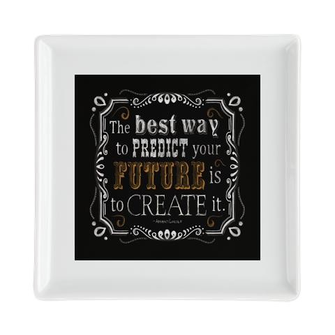 Create Your Future Square Cocktail Plate