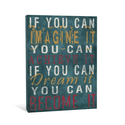 Imagine Achieve Dream Become Canvas Wall Art