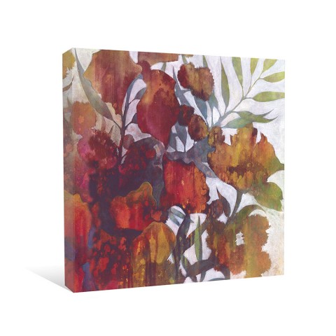 Drip Paint Flowers Canvas Wall Art 