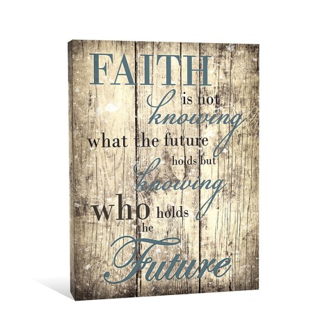 Wooden Faith Canvas Wall Art