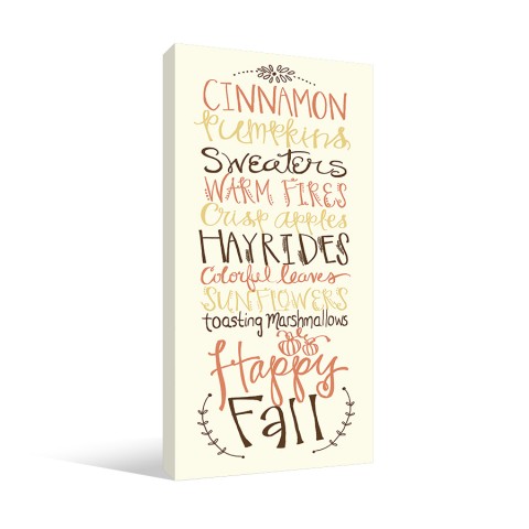 All Things Fall 10x20 Canvas Wall Art