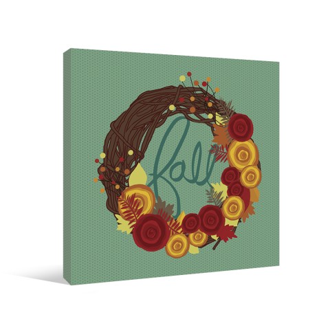 Fall Wreath Canvas Wall Art
