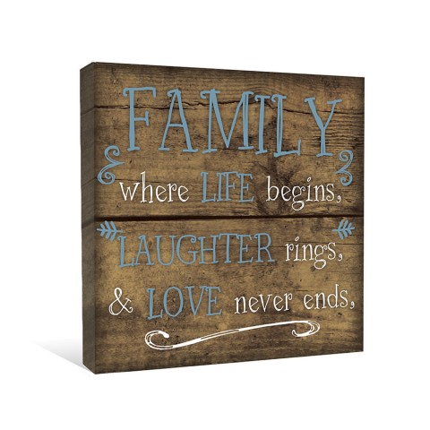 Family Never Ends Canvas Wall Art