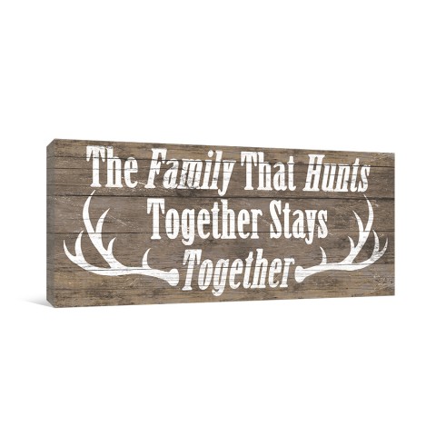 Family That Hunts Together 20x10 Canvas Wall Art