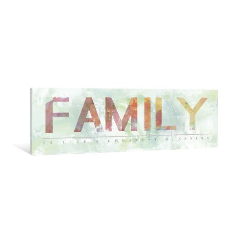 Family Watercolor Canvas Wall Art
