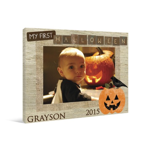 My First Halloween 10x8 Personalized Canvas Wall Art