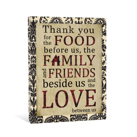 Food Family Friends Canvas Wall Art