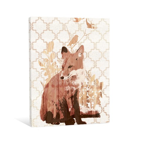 Fox Thoughts Canvas Wall Art