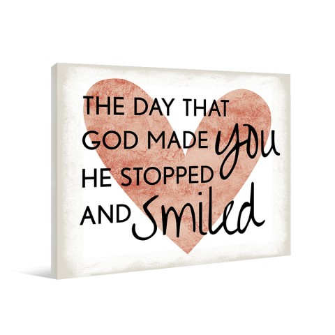 God Smiled Canvas Wall Art