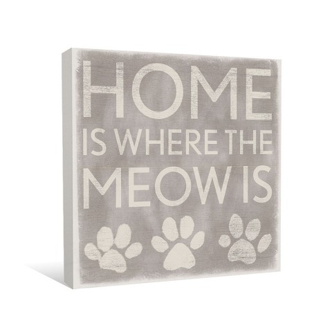 Home Is Where The Meow Is Canvas Wall Art
