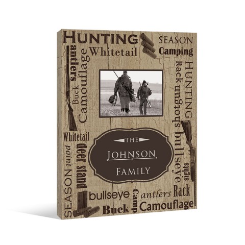 Hunting Family 16x20 Personalized Canvas Wall Art
