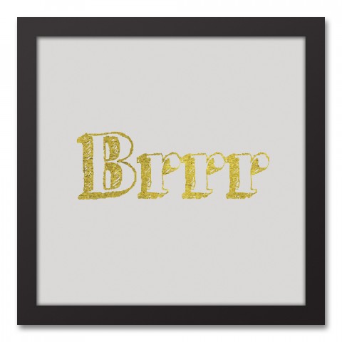 Brrr 12x12 Black Framed Canvas