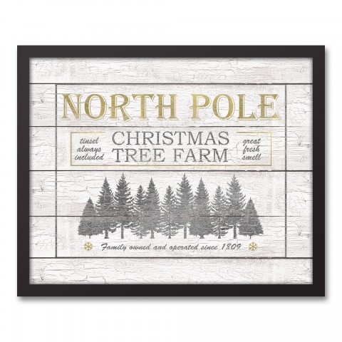 North Pole Christmas Tree Farm Wall Art