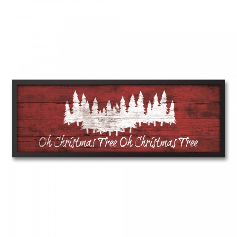 Oh Christmas Tree 12x36 Black Framed Canvas