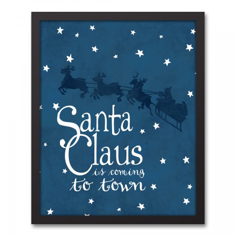 Santa Claus is Coming to Town Wall Art