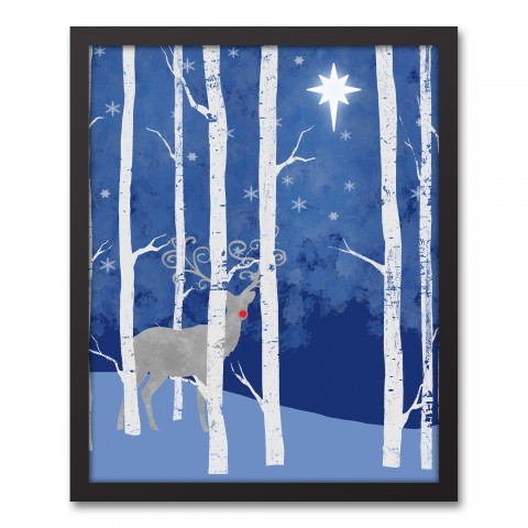 Midnight Blue Forrest Wall Art