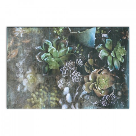 Succulents on Wood 1 36x24 Canvas Wall Art