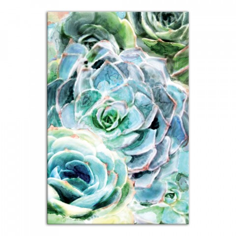 Watercolor Succulent 24x36 Canvas Wall Art