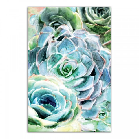 Watercolor Succulent 1 24x36 Canvas Wall Art