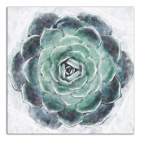 Emerald Succulent 2 30x30 Canvas Wall Art