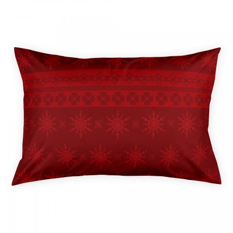 Red Holiday Snowflakes Sham