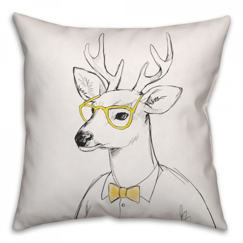 Deer Friend 16x16 Throw Pillow