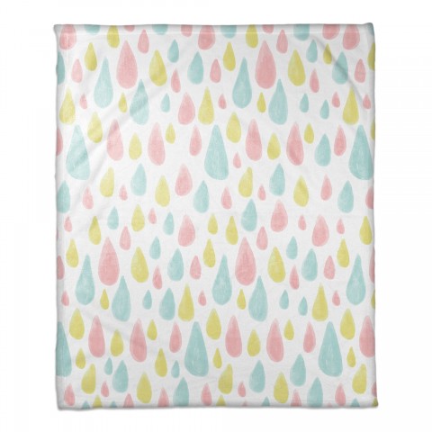Pastel Rain Drops 50x60 Throw Blanket