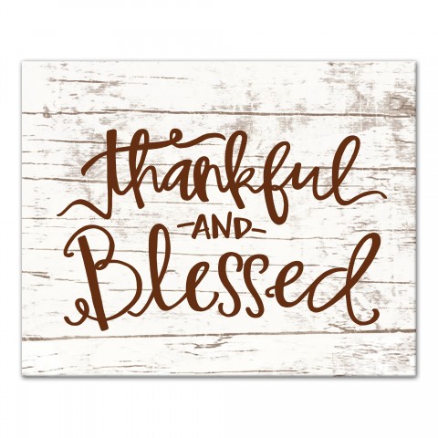Thankful And Blessed II 20x16 Canvas Wall Art
