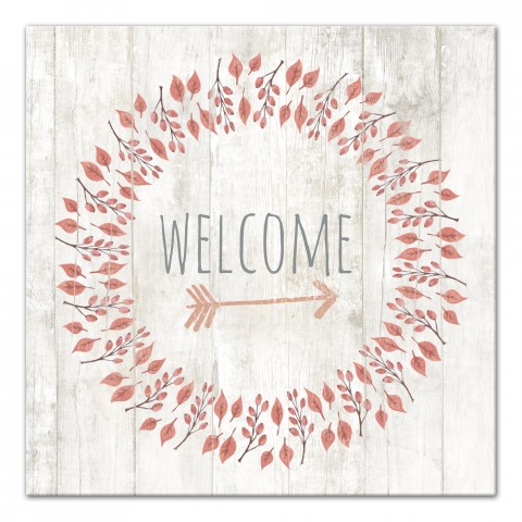 Autumn Welcome 20x20 Canvas Wall Art