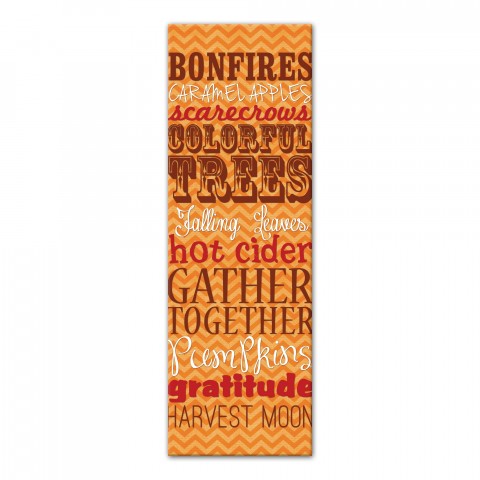 Chevron Autumn 12x36 Canvas Wall Art