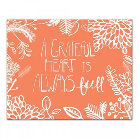 Grateful Heart 20x16 Canvas Wall Art