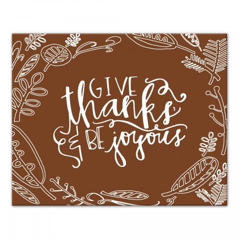 Joyful Thanks 20x16 Canvas Wall Art