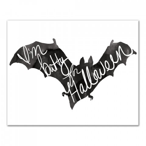 Batty Halloween 20x16 Canvas Wall Art