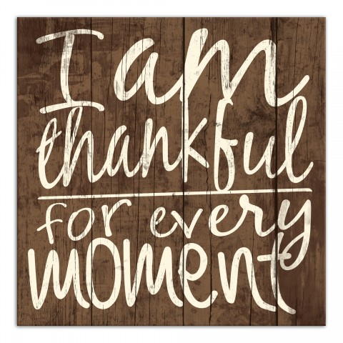 I Am Thankful 20x20 Canvas Wall Art