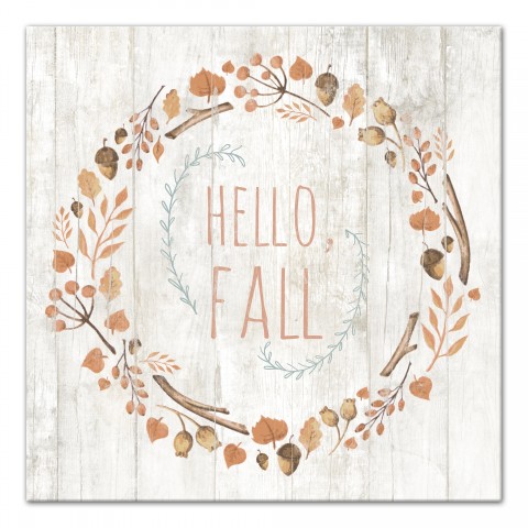 Autumn Wreath 20x20 Canvas Wall Art