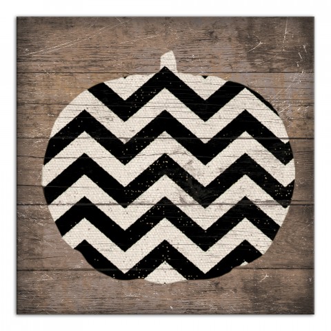 Chevron Pumpkin 20x20 Canvas Wall Art