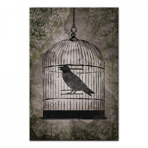 Spooky Bird Cage 24x36 Canvas Wall Art